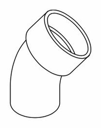 [7583230] 8"x45D PVC DWV ELBOW SPxH SYSTEM XFR