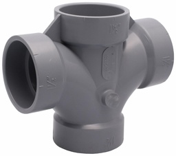 [7583350] 1 1/2" PVC DWV DOUBLE SAN TEE HxHxHxH SYSTEM XFR