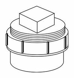 [7583692] 2" PVC DWV TUBE END C/O HxGKT PLUG SYSTEM XFR