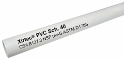 [7648030] 1-1/4" x 20' Non-CSA Sch40 PVC Pipe