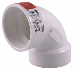 [7648293] 1 1/2"x90D PVC FGV LONG ELBOW HxH SYSTEM 636