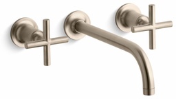 [2946332] Purist Wall Mount Bathroom Faucet Trim with Cross Handles