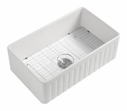 [2530420] 1 Bowl 33 x 20 Fireclay Reversible Apron Front Sink